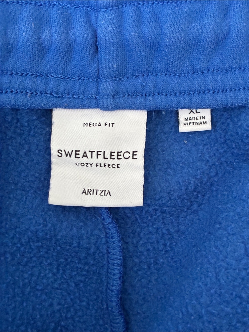 Aritzia Size XL Mega-Fit Sweatfleece Cozy Fleece Straight Sweatpants - Jazz Blue - Picture 6 of 10